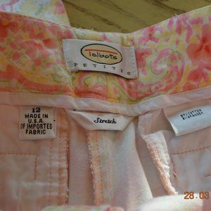 Talbot's cropped paisley print pants